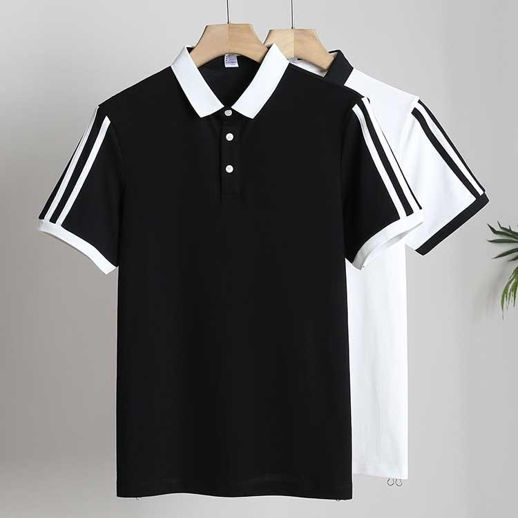 Men's Contrast Color Stitching Breathable Slim Fit POLO Shirt