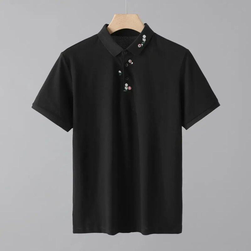 Men's Floral Embroidered POLO Shirt