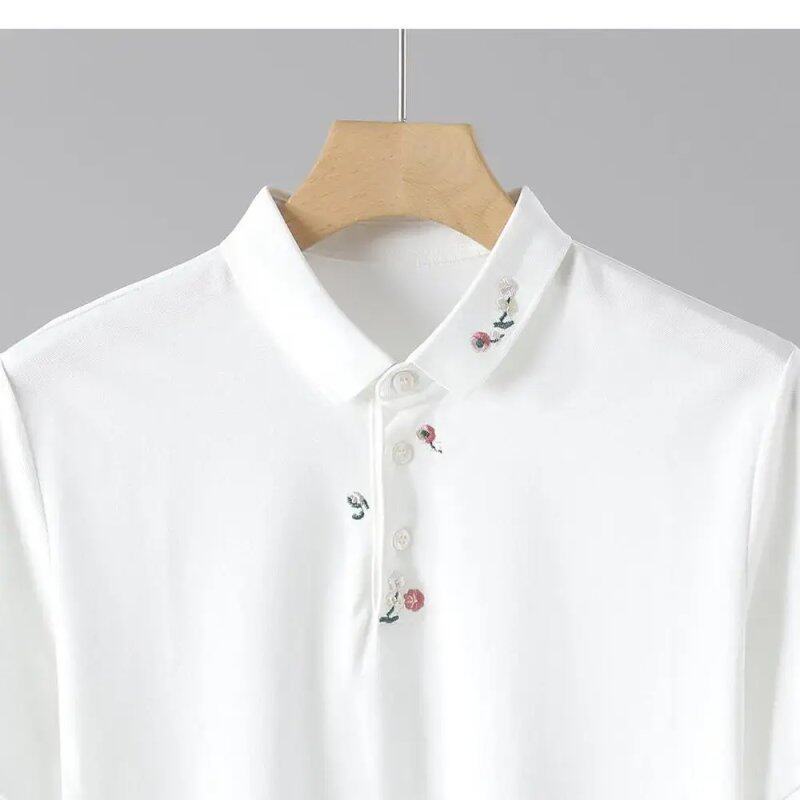 Men's Floral Embroidered POLO Shirt