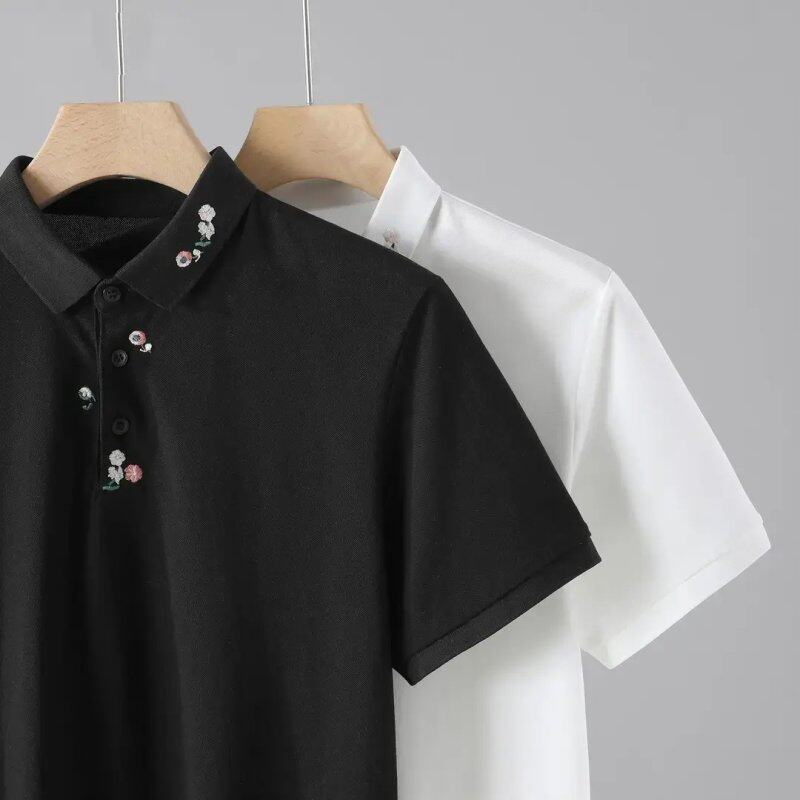 Men's Floral Embroidered POLO Shirt