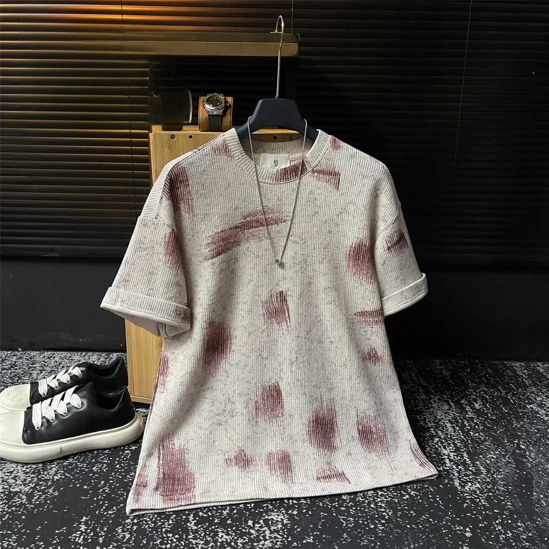 Men's Summer Loose Knitted T-shirt