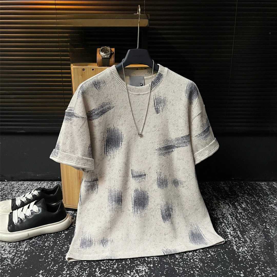 Men's Summer Loose Knitted T-shirt