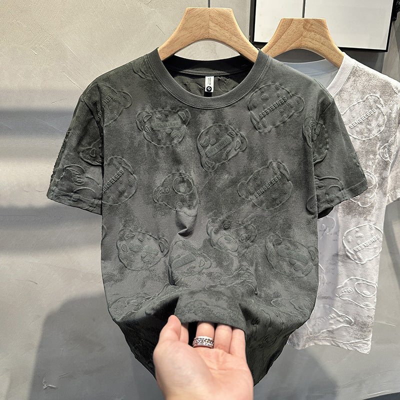 Men's Funny Bear Print T-Shirt