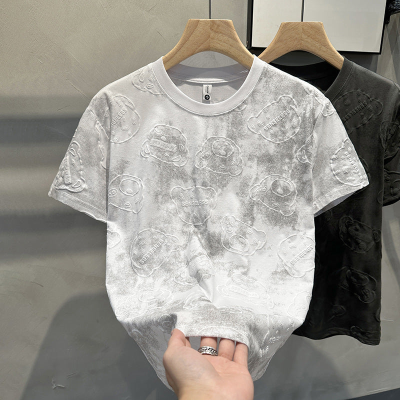 Men's Funny Bear Print T-Shirt