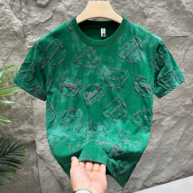 Men's Funny Bear Print T-Shirt