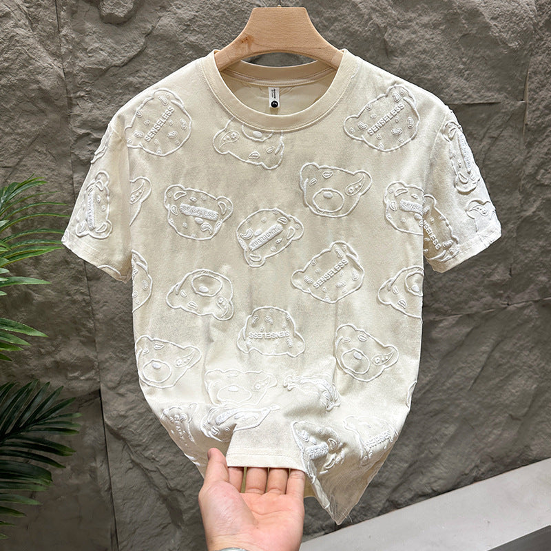 Men's Funny Bear Print T-Shirt