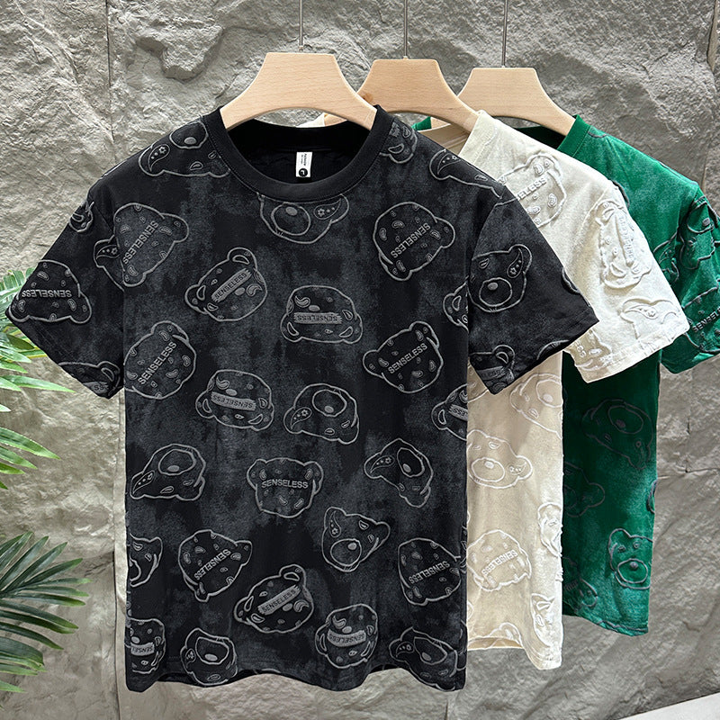 Men's Funny Bear Print T-Shirt