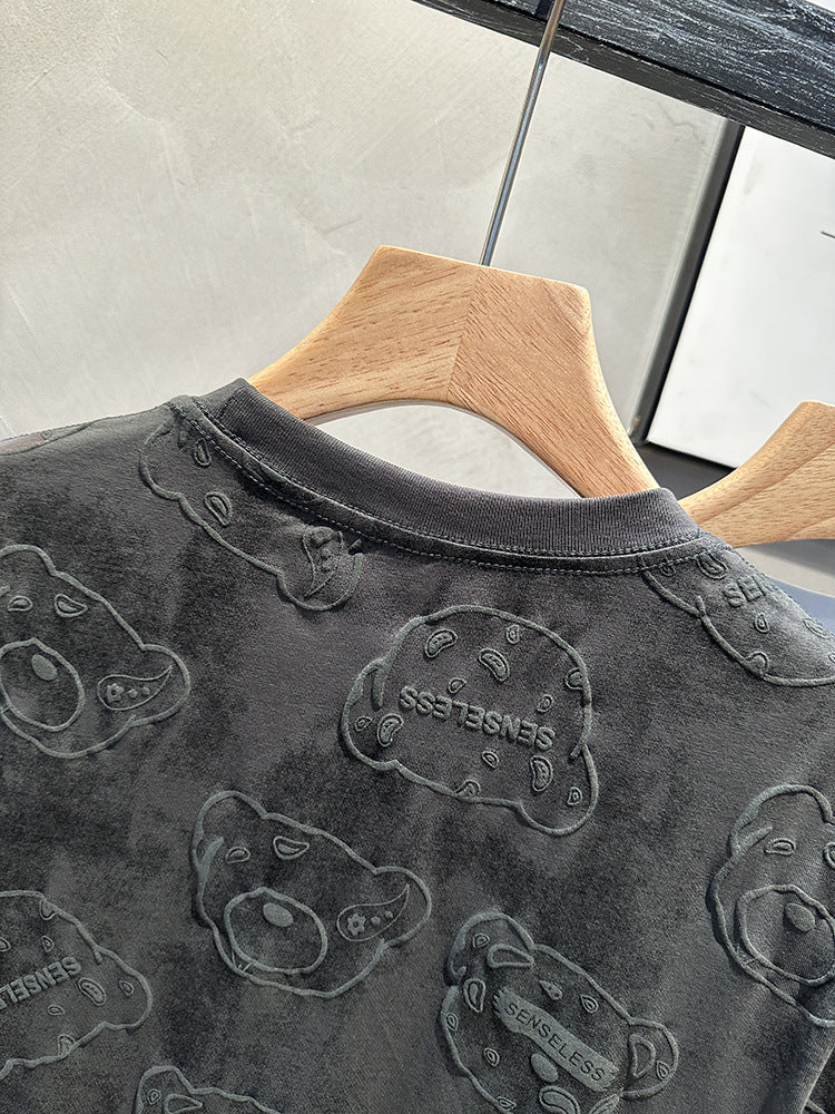 Men's Funny Bear Print T-Shirt