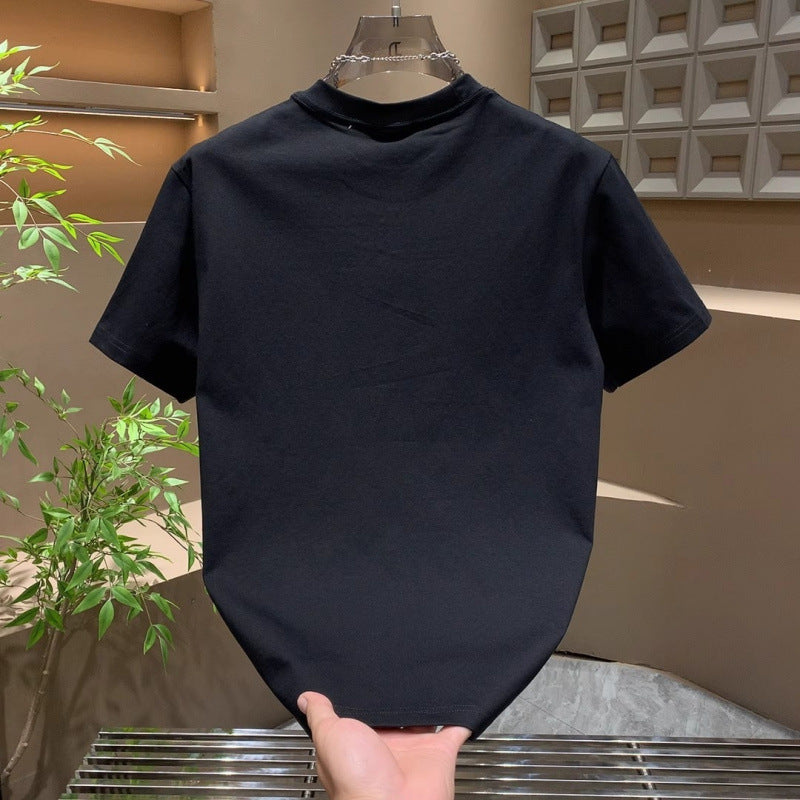 Men's Rhinestone Wings Loose Short-Sleeved Top