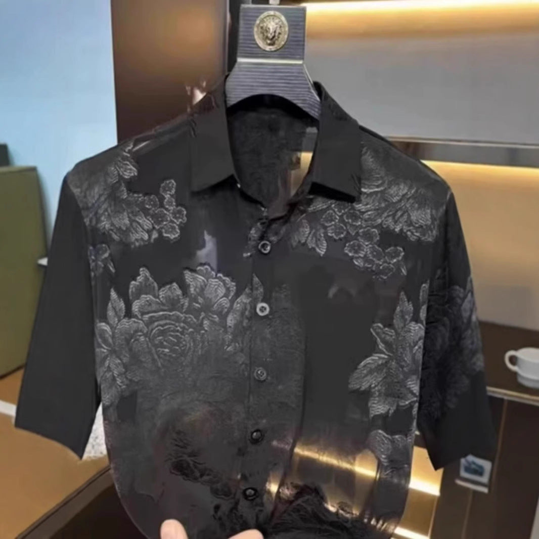 Men's Sheer Short Sleeve Shirt