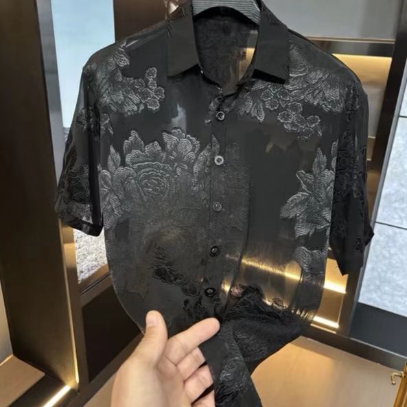 Men's Sheer Short Sleeve Shirt