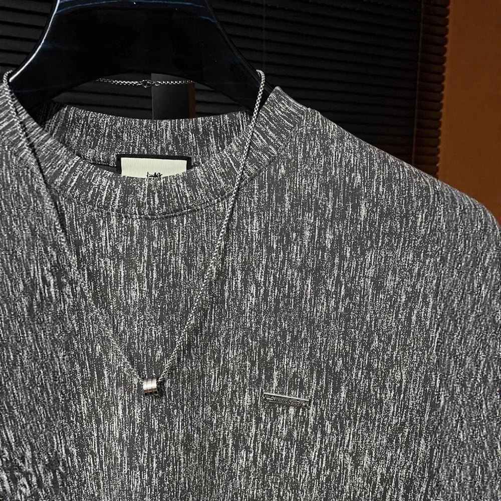 Men's Gradient Round Neck Short-Sleeved T-Shirt