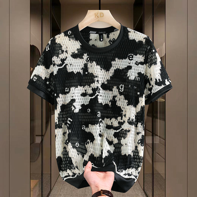 Men's Ice Silk Short-Sleeved T-Shirt
