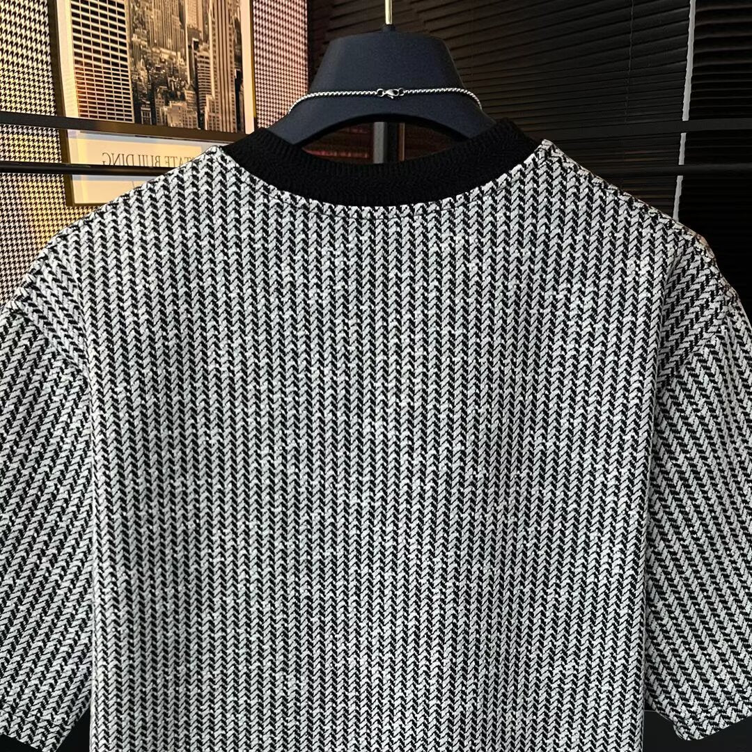 Men's Striped Woven T-Shirt