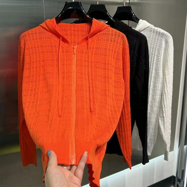 New Fashion Casual Solid Color Mesh Hooded Sweatshirt