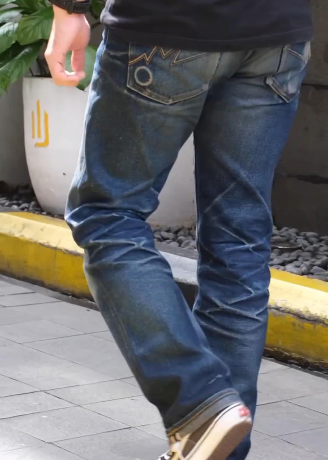 Vintage Wash Denim Jeans