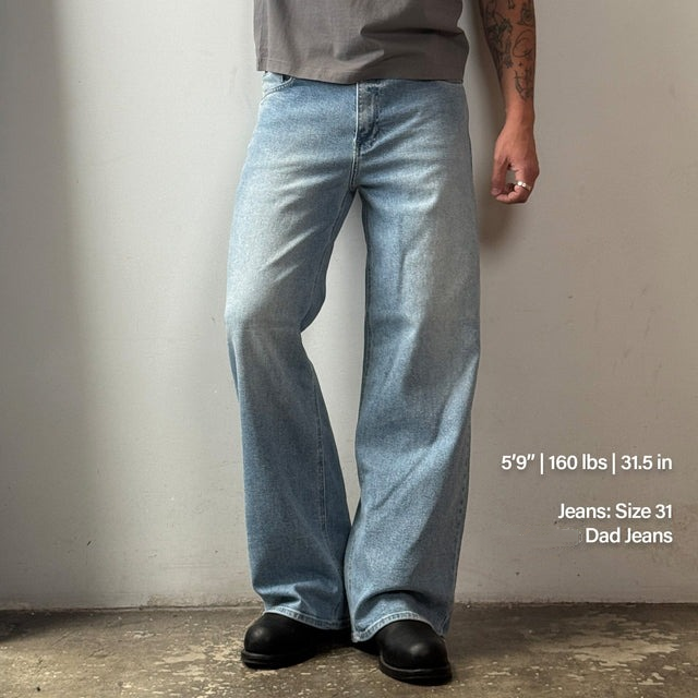 Dad Jeans Straight-Wide Leg