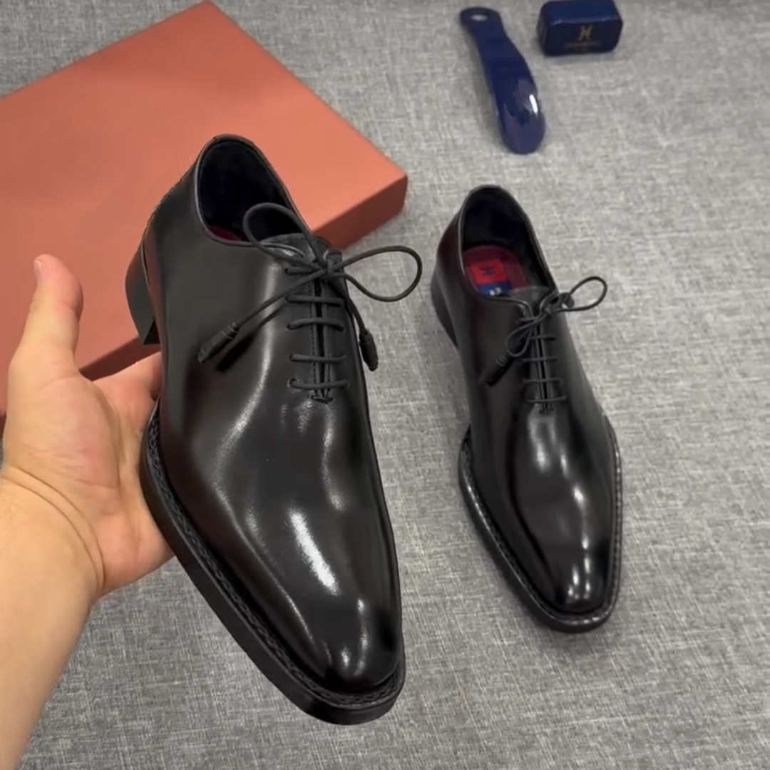 Wholecut Leather Oxford Shoes