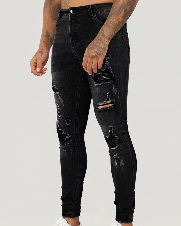 Men's Ripped Stretch Skinny Jean