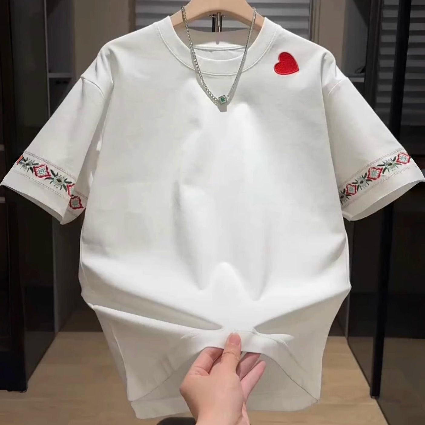 Men's Embroidered Short Sleeve T-Shirt