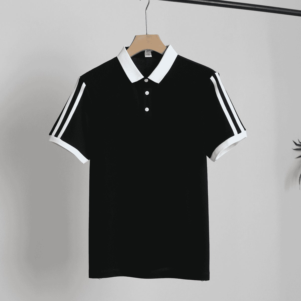 Men's Contrast Color Stitching Breathable Slim Fit POLO Shirt