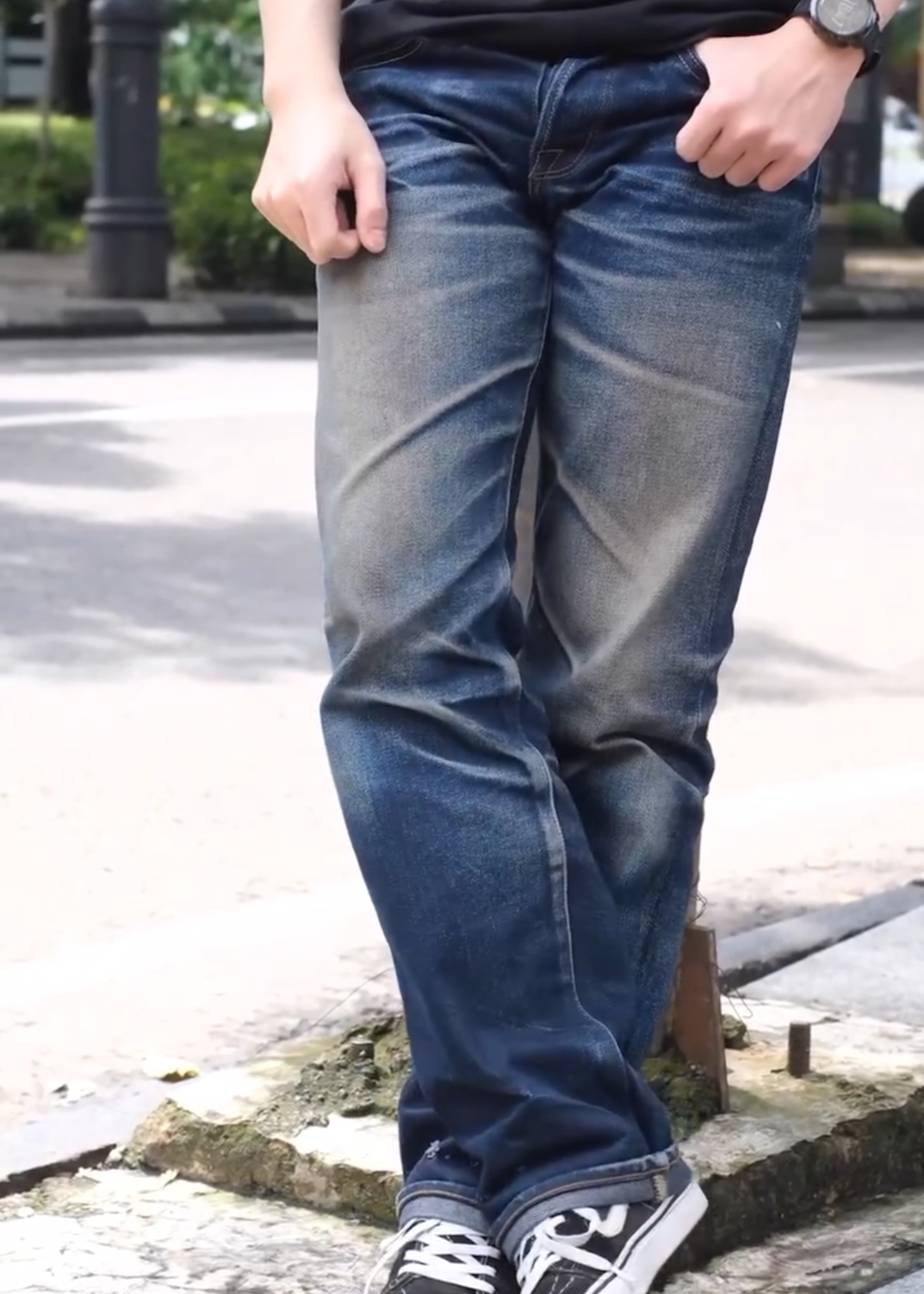 Vintage Wash Denim Jeans