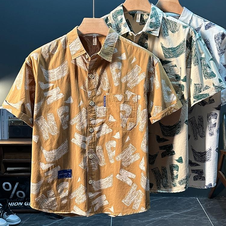 Men's Summer Printed Short Sleeve Shirt