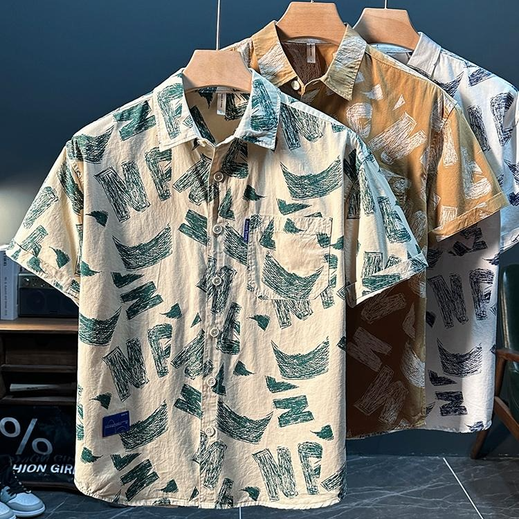 Men's Summer Printed Short Sleeve Shirt