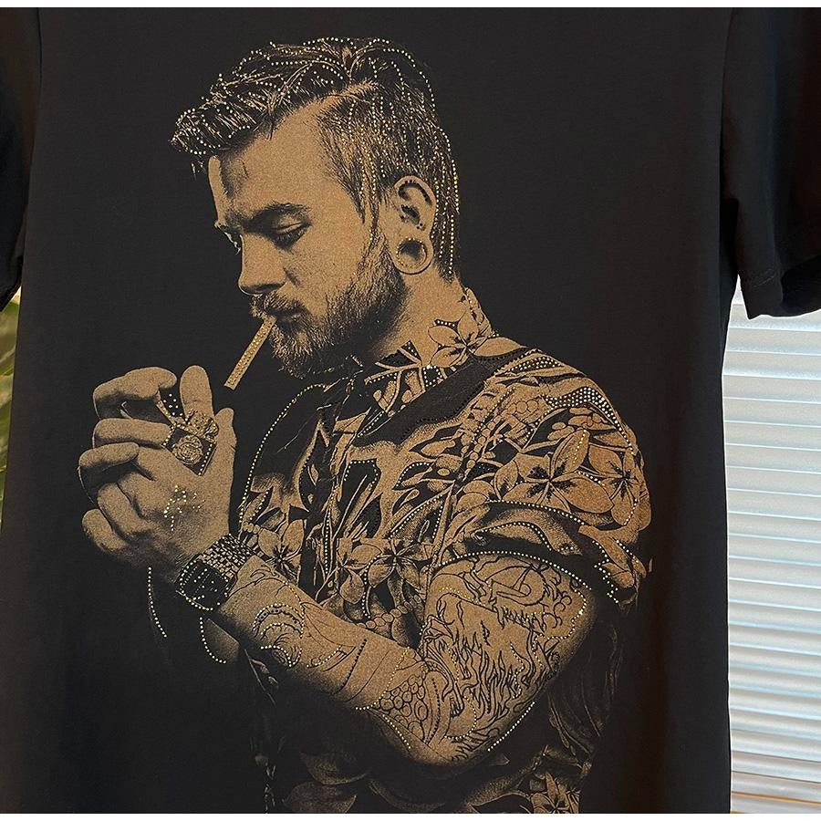 Men's Printed Rhinestones T-shirt