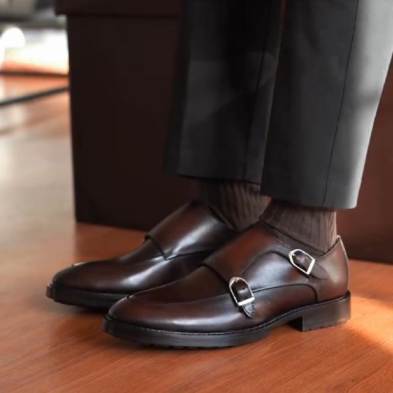 Double Monk Strap Dress Shoes