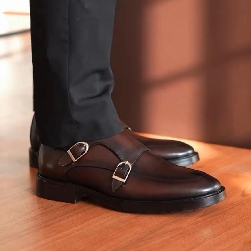 Double Monk Strap Dress Shoes
