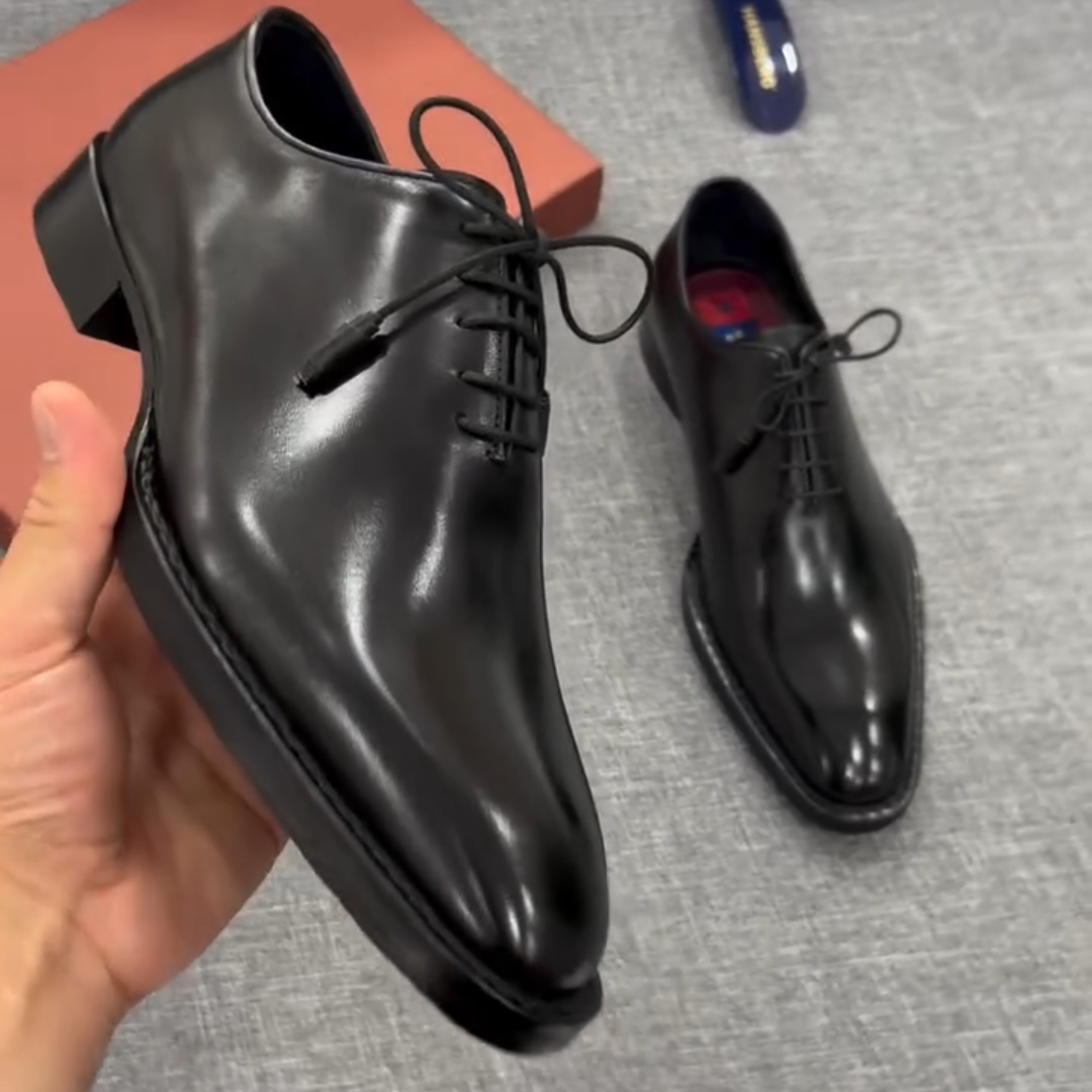 Wholecut Leather Oxford Shoes