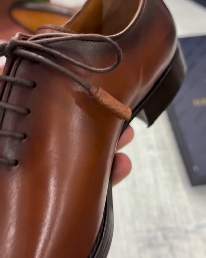 Mens Genuine Leather Wholecut Oxford Dress Shoe