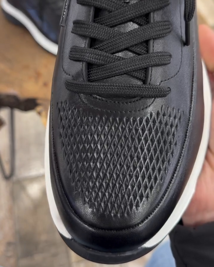 Black Leather Men’s Sneakers