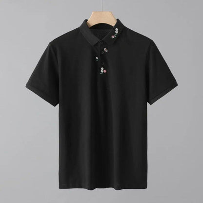 Men's Floral Embroidered POLO Shirt