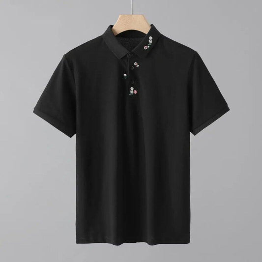 Men's Floral Embroidered POLO Shirt