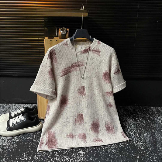 Men's Summer Loose Knitted T-shirt