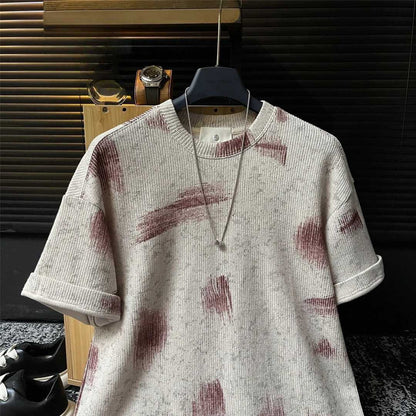 Men's Summer Loose Knitted T-shirt