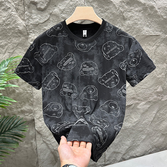Men's Funny Bear Print T-Shirt