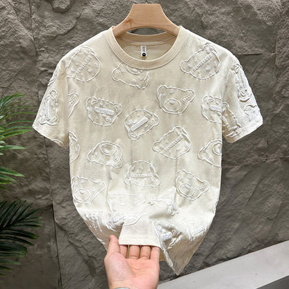 Men's Funny Bear Print T-Shirt