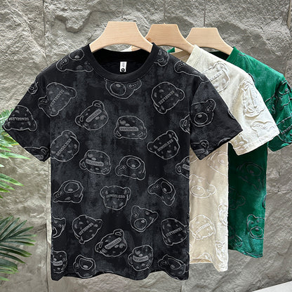 Men's Funny Bear Print T-Shirt