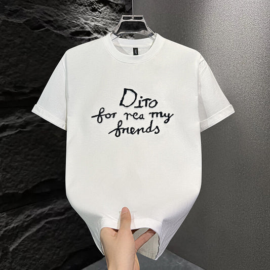 Men's Letter Embroidered T-shirt