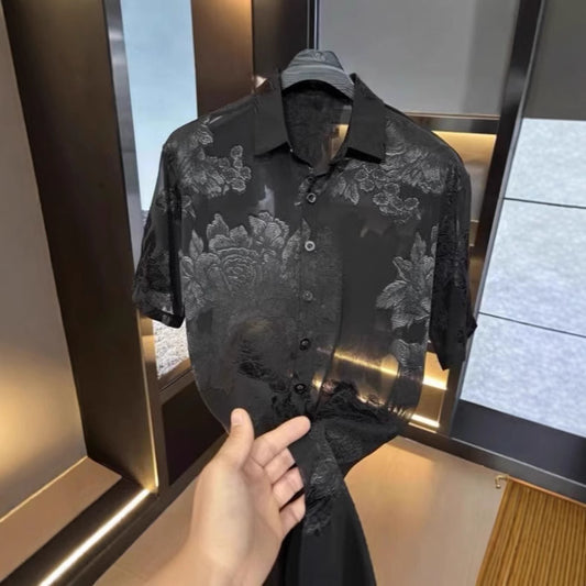 Men's Sheer Short Sleeve Shirt