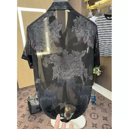 Men's Sheer Short Sleeve Shirt