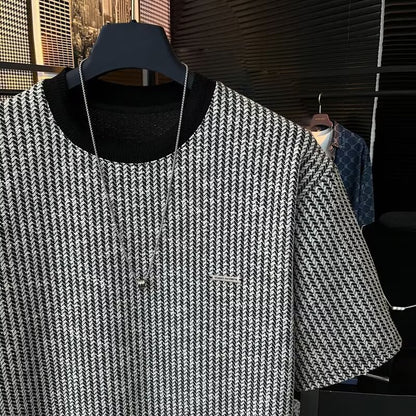 Men's Striped Woven T-Shirt