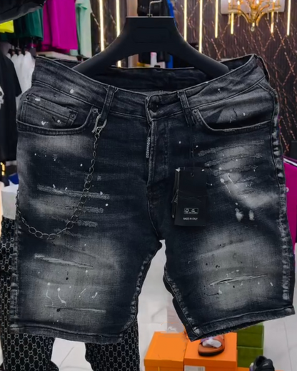 Galaxy Ripped Denim Shorts