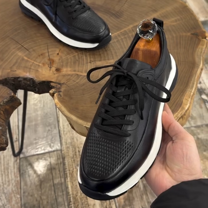 Black Leather Men’s Sneakers