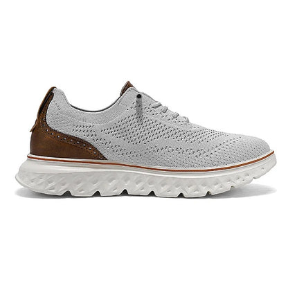 Men's Breathable Knit Lace-Up Sneakers