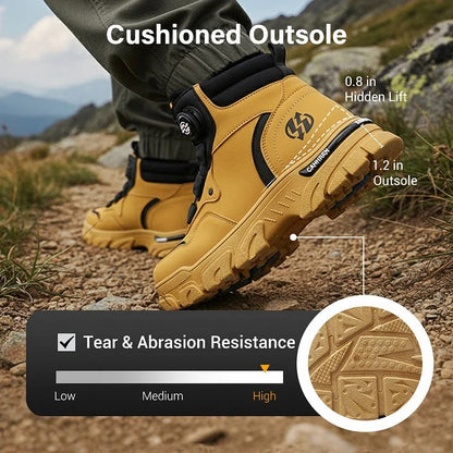 ⏰Men's outdoor swivel buckle work shoes（Waterproof, Anti-slip,Comfortable and Breathable）