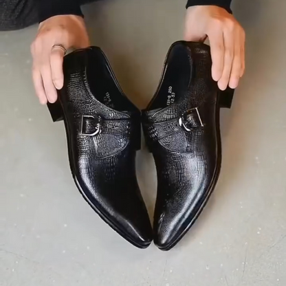 Men's Pointed Toe Buckle Shoes